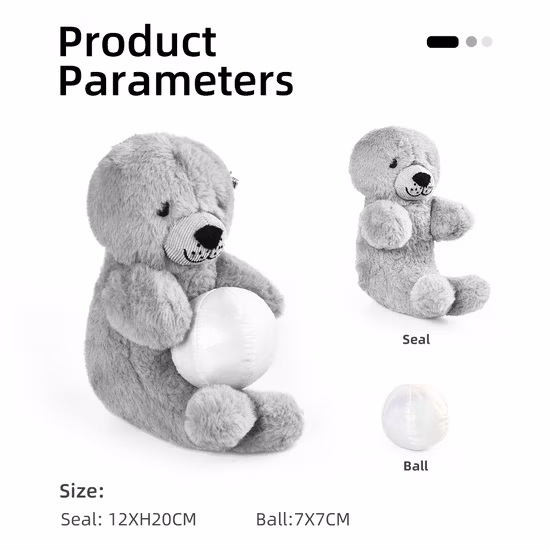 Soft Fleece Stuffed Pet Plush Toy Unique Seal Design Dog Squeak Toy