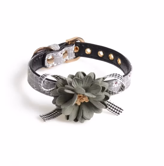Girl Puppy Collars Pet Floral Accessories